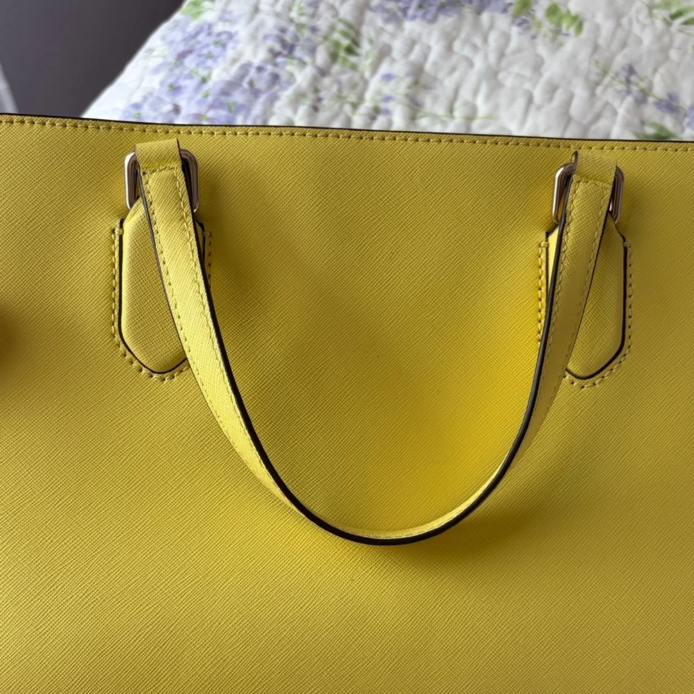 kate spade Yellow Structured Leather Satchel